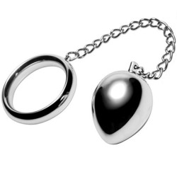 Prsten za kurac 40 mm + lanac s metalnom kuglom