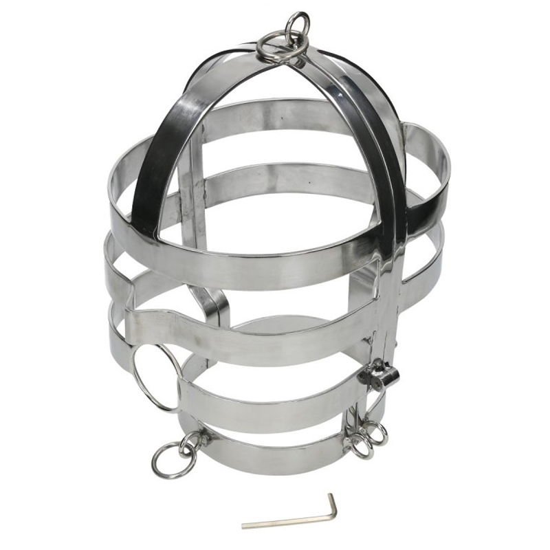 Maske mit Halsband Stahl Maske mit Halsband Stahl
