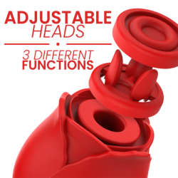 Stymulator Łechtaczki Dwie Głowice 3 W 1 Edycja Deluxe