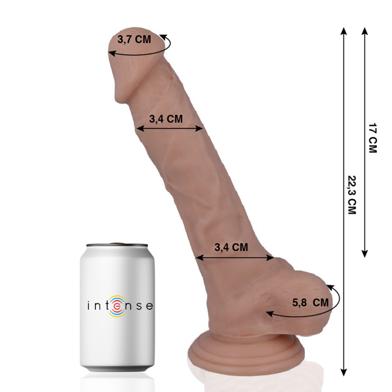 Mr Intense - 28 Realistisk Penis 22.3 Cm -O- 3.4 Cm