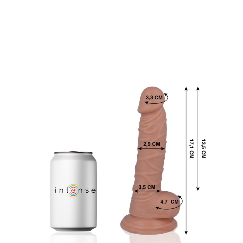 Mr Intense - 7 Реалистичен Пенис 17.1 См -O- 2.9 См