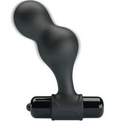 Analplug Vibrator aus Silikon, Schwarz