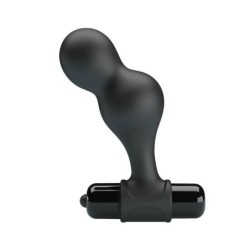 Anale Plug Vibrator van Siliconen Zwart