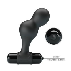 Anal Plug Vibrator i Sort Silikone