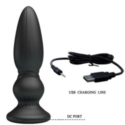 Vibrador Potent Control Remot Anal Plug Negre