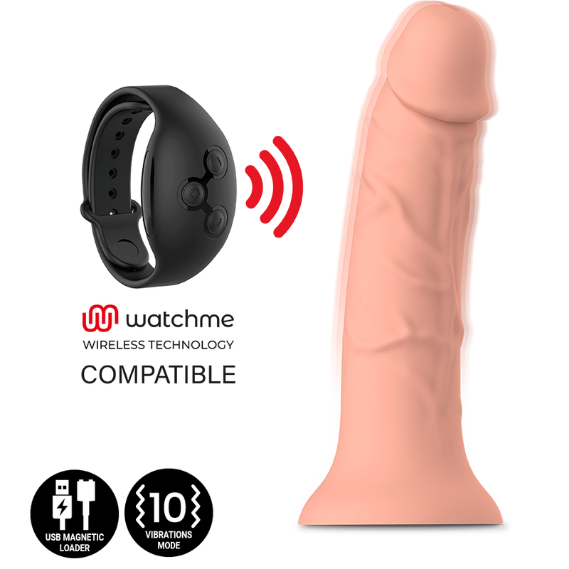 Asher Original Dildo M - Vibrator Kompatibel Med Watchme Wireless Technology
