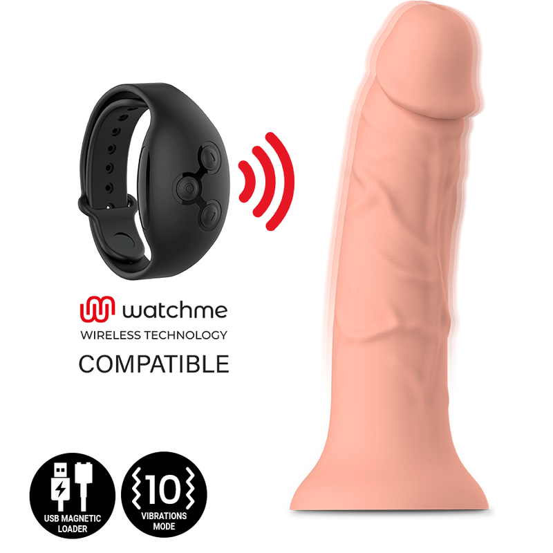 Asher Original Dildo S - Vibrator Kompatibel Med Watchme Wireless Technology