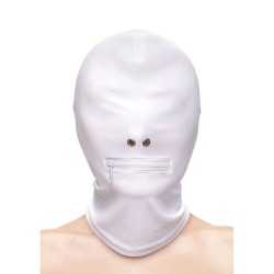 Fetish & Fashion Volledige Balaclava met Rits Nylon Wit