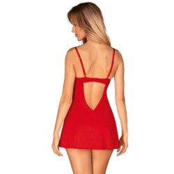 Ingridia Chemise & Tanga Rojo Xs/S
