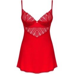 Ingridia Chemise & Tanga Rot Xs/S