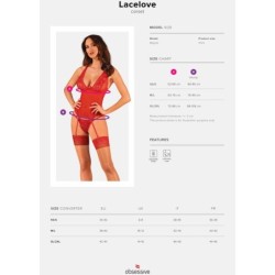 Lacelove Piros Fűző Xs/S