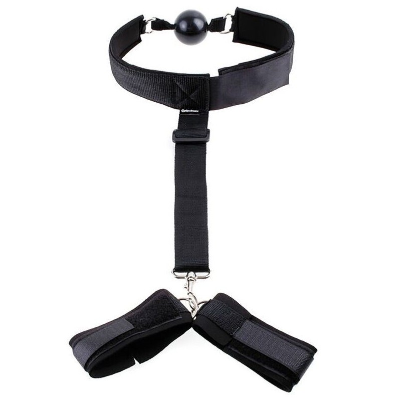 Fetish Mordaça Com Algemas Neoprene