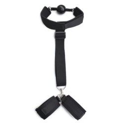 Fetish Mordaça Com Algemas Neoprene