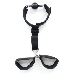 Fetish Mordaça Com Algemas Neoprene