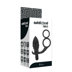 Plug Anal com Anel Duplo Preto
