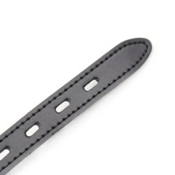 Bâillon Silicone Avec Sangle Cuir (Cadenas Inclus)