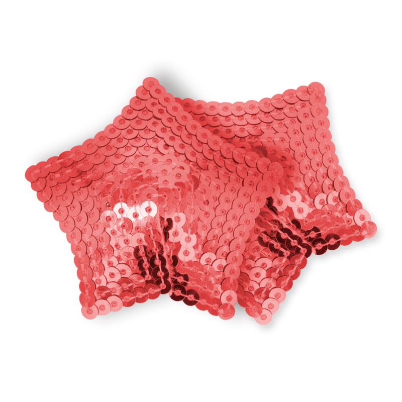 Cache-tétons Étoile Paillettes Rouge
