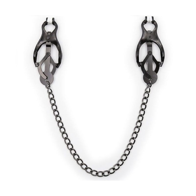 Japanese Nipple Clamps With Black Chain Japanese Nipple Clamps With Black Chain