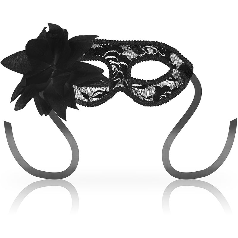 Masks Mežģīņu un Ziedu Melna Acu Maska