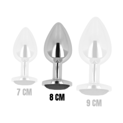 Analni Čep S Črnim Kristalom 8 Cm