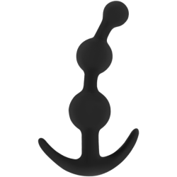 Analplugg i silikon, böjd, 13 cm