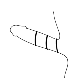 Set of 3 Black Silicone Cock Rings