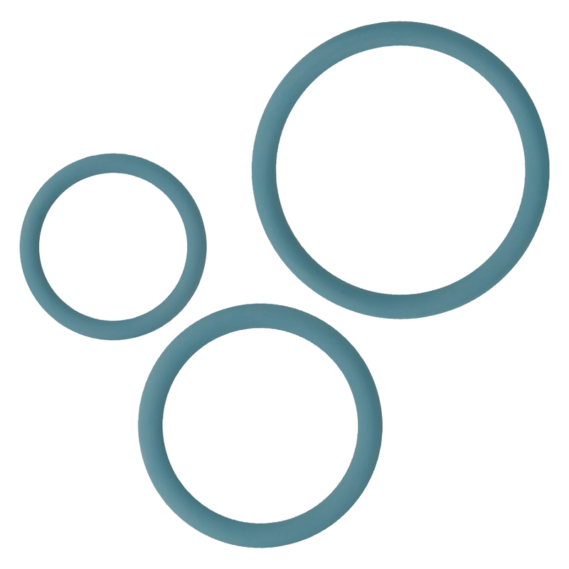 Set 3 Anneaux Pour Pénis Et Testicules - Bleu