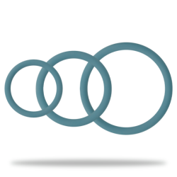 3 gredzenu komplekts penisam un sēkliniekiem - Zils