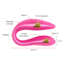 Lissabon G-spot & Clitoris Stimulator Roze - Gratis App Roze