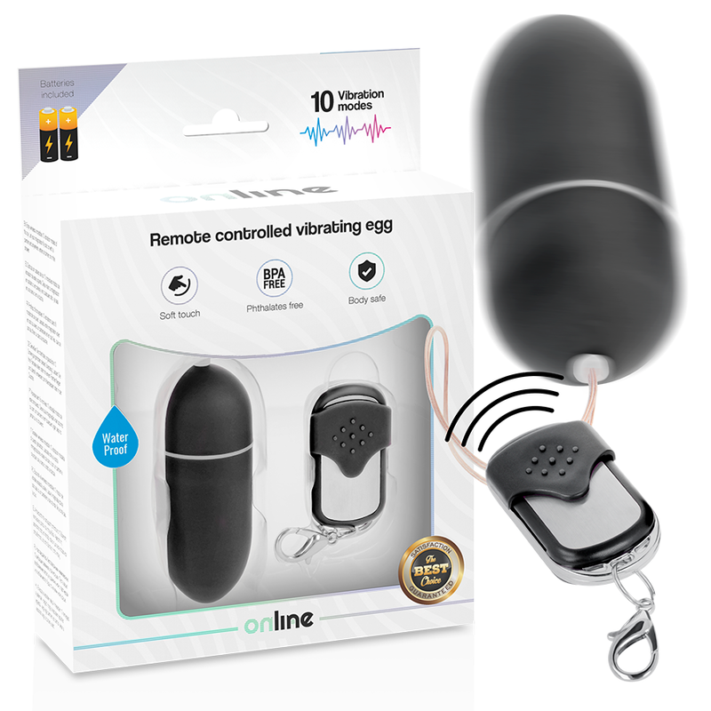 Oeuf Vibrant Télécommandé L Noir