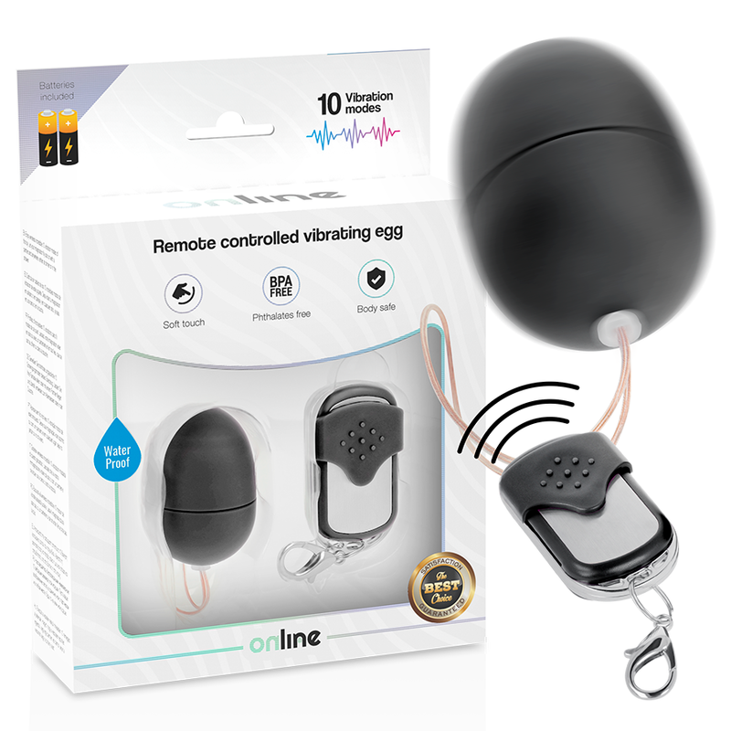 Vibrator Ei mit Fernbedienung S Schwarz