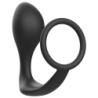 Plug Anale Con Anello in Silicone Nero