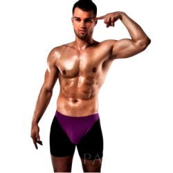 Boxer 009 Lila/ Negro Erotic Lingerie S/M