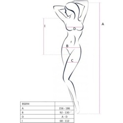 Bs094 Bodystocking Branco Tamanho Único