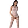Bs095 Bodystocking Balts Viens Izmērs