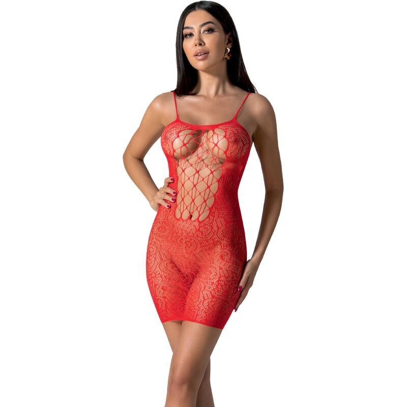 Bs096 Bodystocking Rouge Taille Unique
