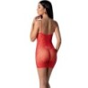 Bs096 Bodystocking Rouge Taille Unique
