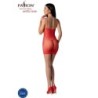 Bs096 Bodystocking Rojo Talla Unica
