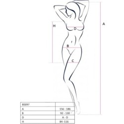 Bs097 Bodystocking Biały Rozmiar Uniwersalny