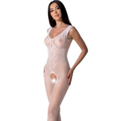 Bs098 Bodystocking Blanco Talla Unica
