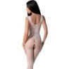 Bs098 Bodystocking Bianco Taglia Unica