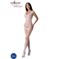Bs098 Bodystocking Weiß Einheitsgröße