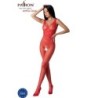 Bs098 Bodystocking Rosso Taglia Unica