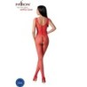 Bs098 Bodystocking Rosso Taglia Unica
