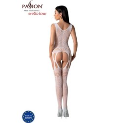 Bs099 Bodystocking Weiß Einheitsgröße