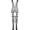 Bs099 Bodystocking Nero Taglia Unica