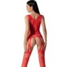 Bs099 Bodystocking Rød One Size