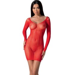 Bs101 Bodystocking Rojo Talla Unica