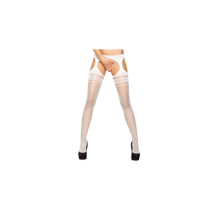 Valgete sukahoidjatega sukad Bs002