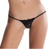 Micro String Zwart One Size Met Kant